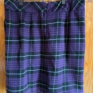 Architect Purple Plaid Skirt Sz 16